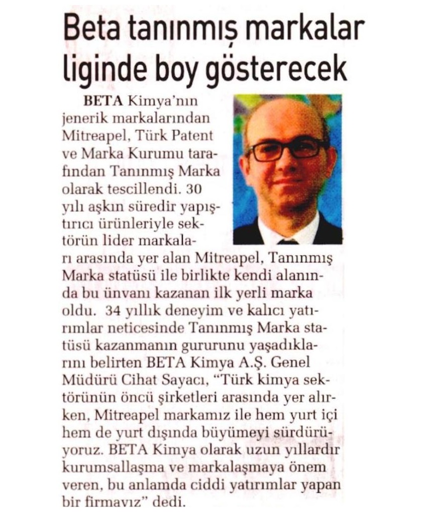 BETA Tanınmış Markalar Liginde Boy Gösterecek