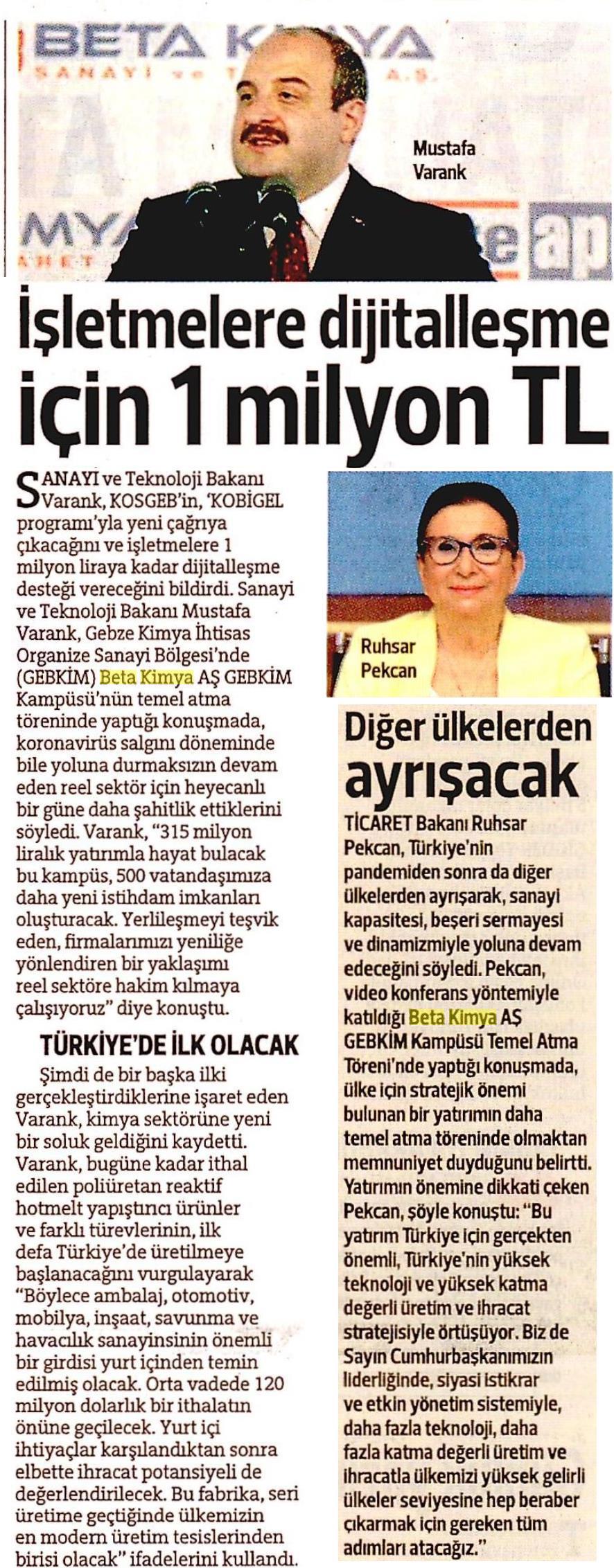 İşletmelere Dijitalleşme İçin 1 Milyon TL