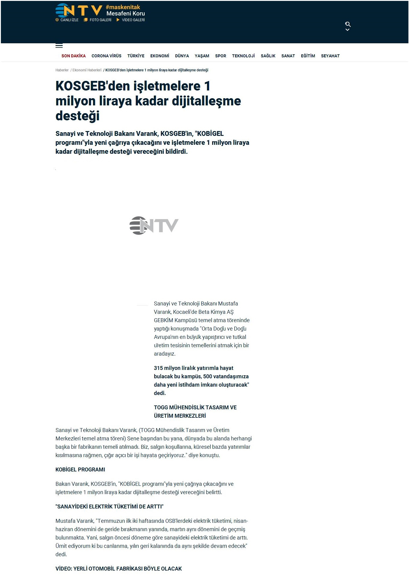 KOSGEB'den İşletmelere 1 Milyon Liraya Kadar Dijitalleşme Desteği