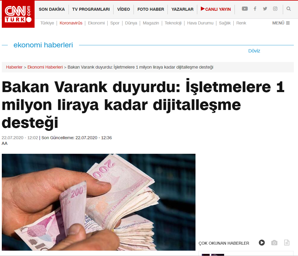 Bakan Varank Duyurdu: İşletmelere 1 Milyon TL Dijitalleşme Desteği