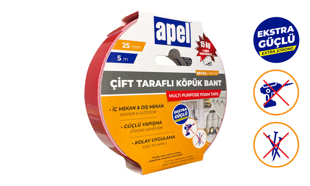 APEL Çift Taraflı Köpük Bant